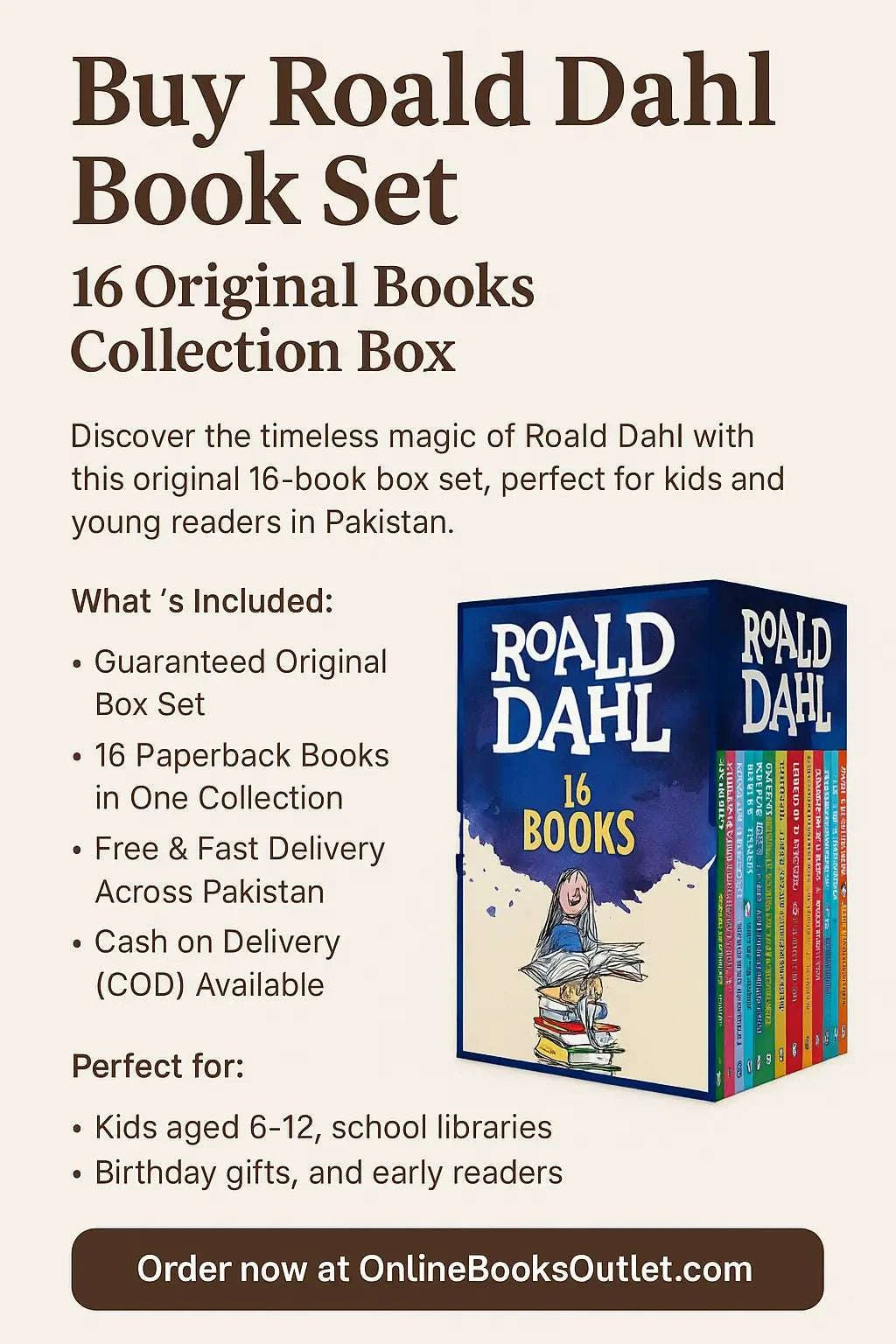 Roald Dahl Book Set – 16 Books Collection