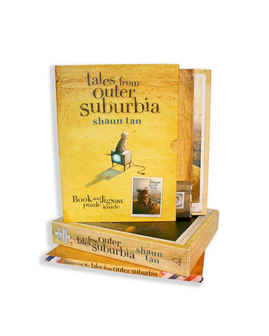 Tales from Outer Suburbia Book and Jigsaw Puzzle by Tan Box and Pack Original