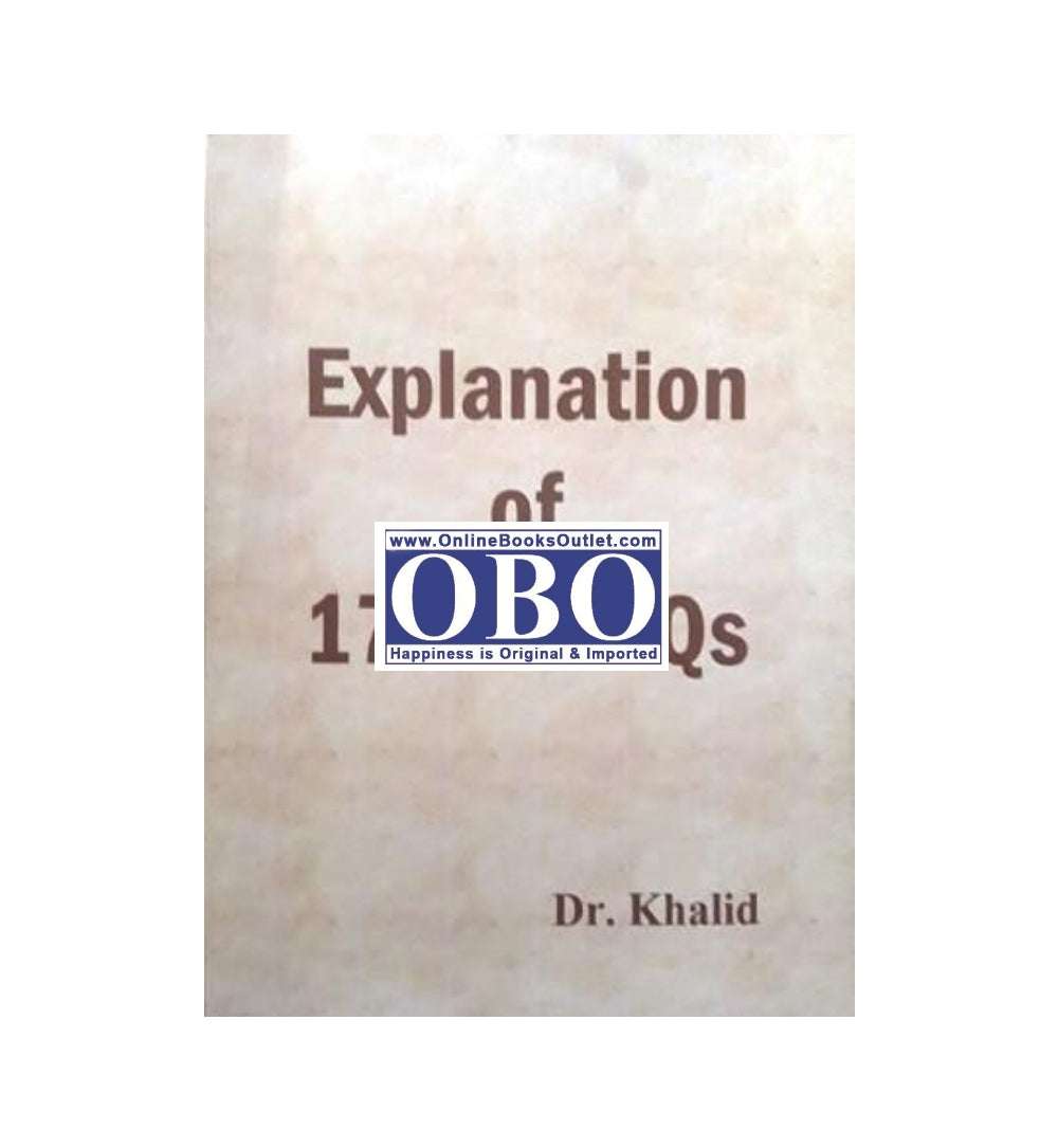 Front cover of "Dr Khalid’s Explanation of 1700 MCQs for PLAB" – now available with express shipping and COD.