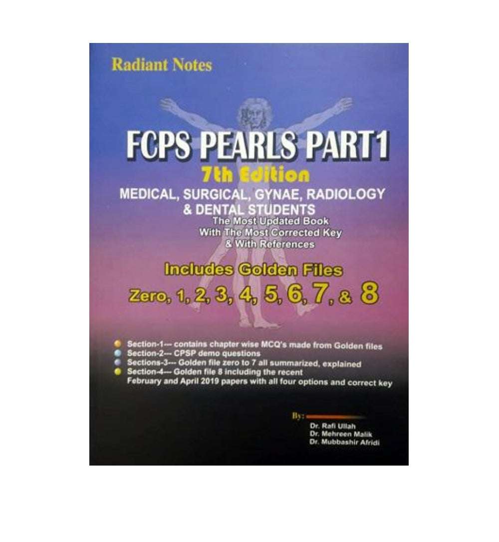 Cover shot of "FCPS Pearls Part 1 7th Edition by Rafi Ullah Author(s): Dr Rafi Ullah" β top-selling title with fast delivery options.