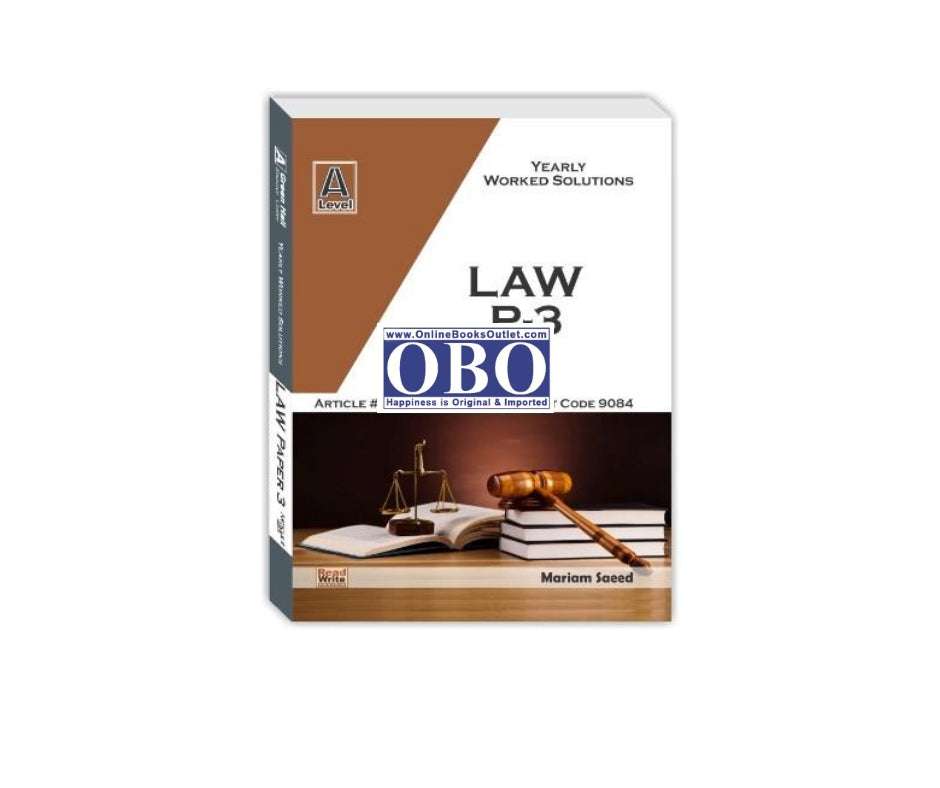 Cover shot of "Law A Level P3 Yearly Worked Solution Mariam Saeed Art #483 Author(s): Marium Saeed" β top-selling title with fast delivery options.