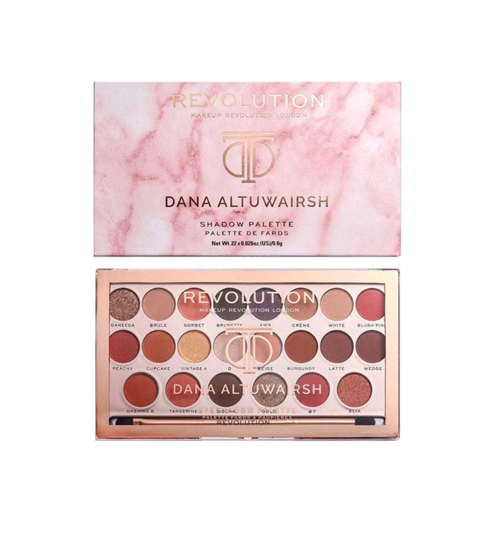 Revolution Eyeshadow Palette x Dana Altuwarish 22 Colors - book cover