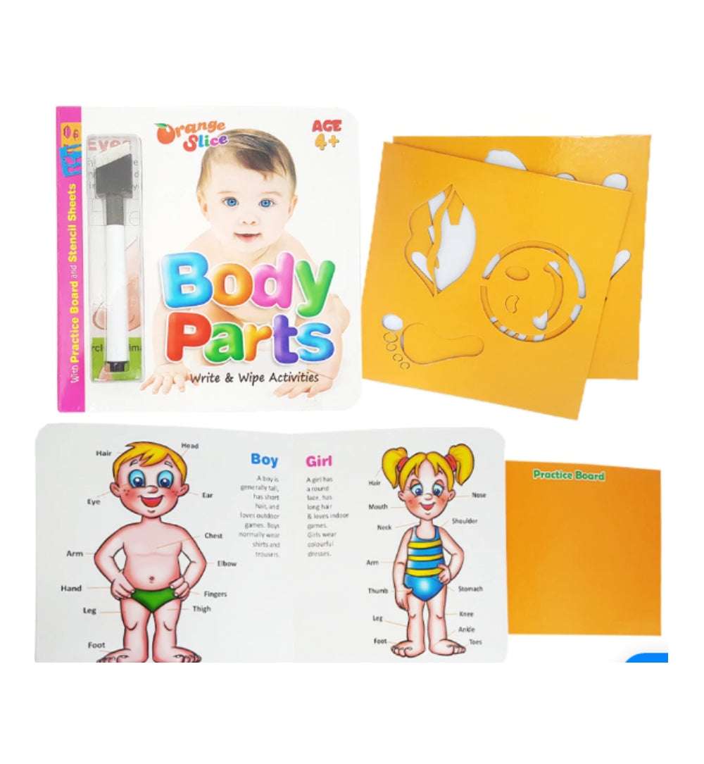 cover-of-orange-slice-body-parts-marker-with-stencils