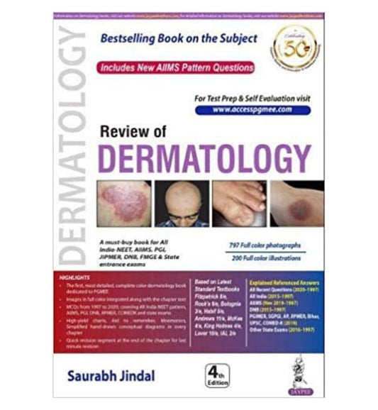 front-cover-review-of-dermatology-by-saurabh-jindal-author-available-online