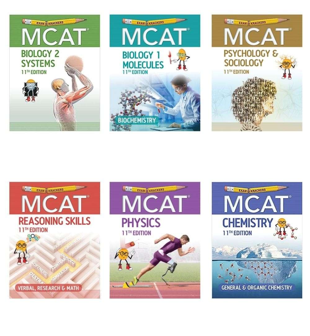 Set of 6 mcat Books