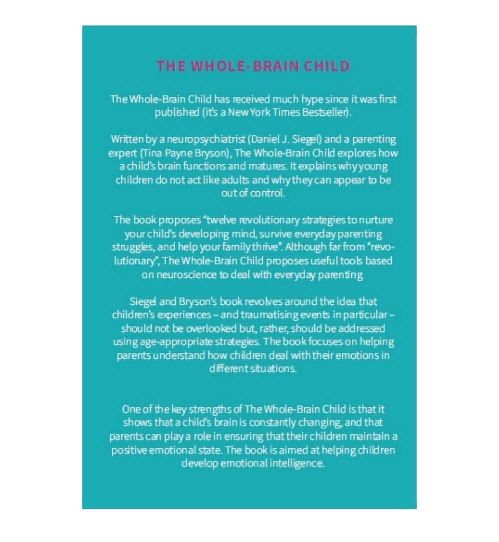 The Whole-Brain Child by Daniel J. Siegel | Online Book Store Pakistan – OnlineBooksOutlet
