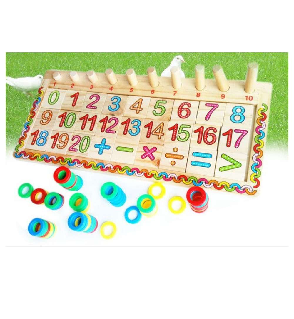 English Logarithmic Wooden Board Book