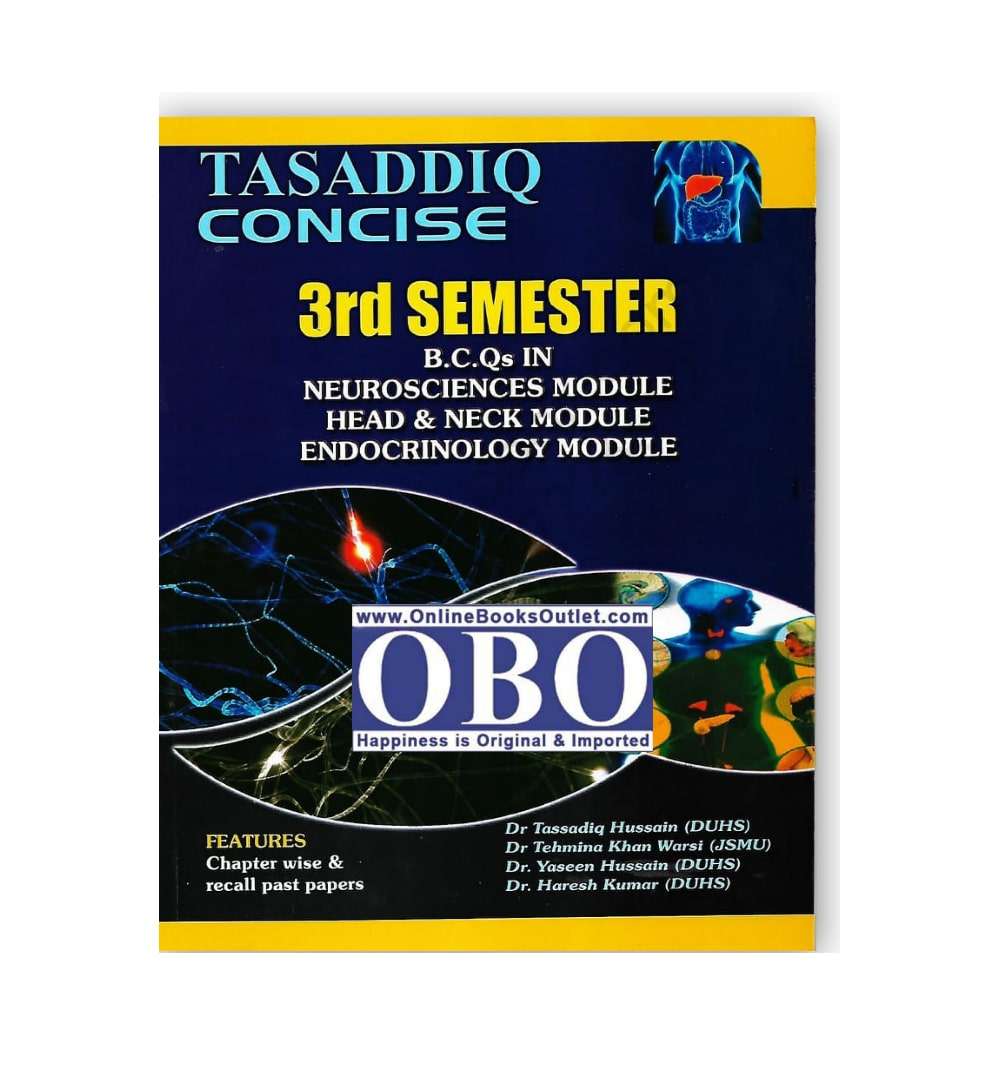 Tasaddiq Concise 3rd Semester BCQs in Neurosciences Module Book