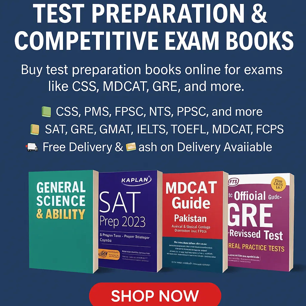 Buy Test Preparation & Competitive Exams Books Online in Pakistan – CSS, MDCAT, GRE, SAT