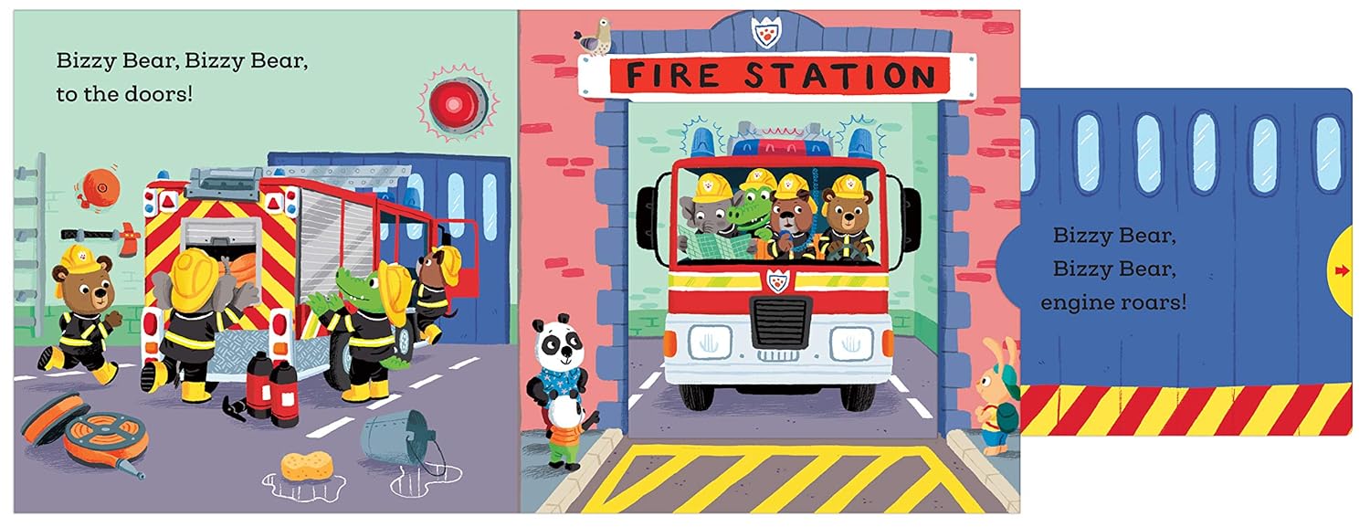 Board book- With Slider to push and pull - Bizzy Bear: Fire Rescue - Original | Online Book Store Pakistan – OnlineBooksOutlet