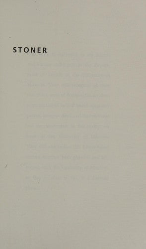 Stoner by John Williams book cover