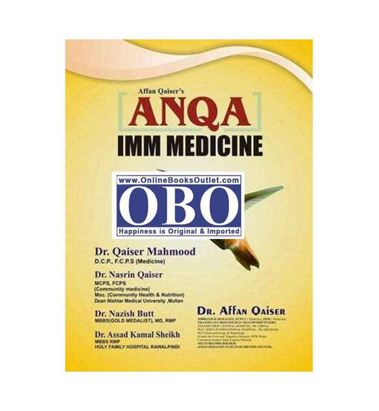 Front cover of "ANQA IMM Medicine Author(s): Dr Qaiser Mahmood, Dr Affan Qaiser" – now available with express shipping and COD.