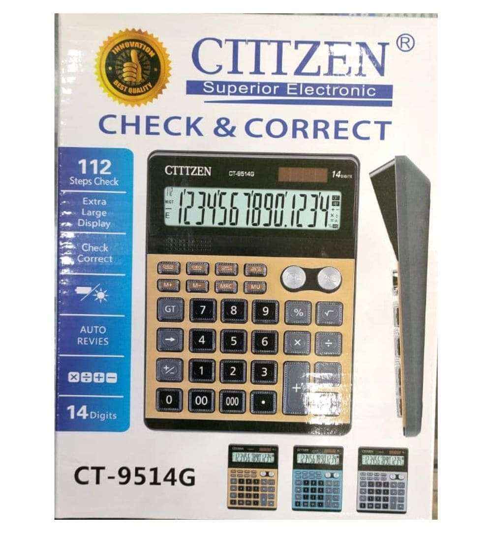 Free Delivery on "Citizen CT-9514G Calculator" – Shop Online in Pakistan