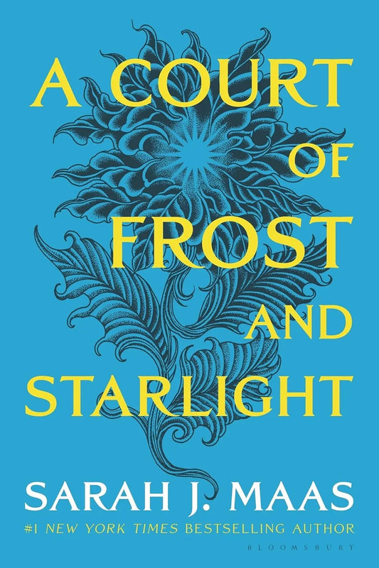 A Court of Frost and Starlight by Sarah J. Maas - front cover of the ACOTAR book 4 paperback, available in Pakistan