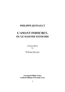 Cover of L’amant indiscret, ou Le maistre estourdi – Buy Online in Pakistan