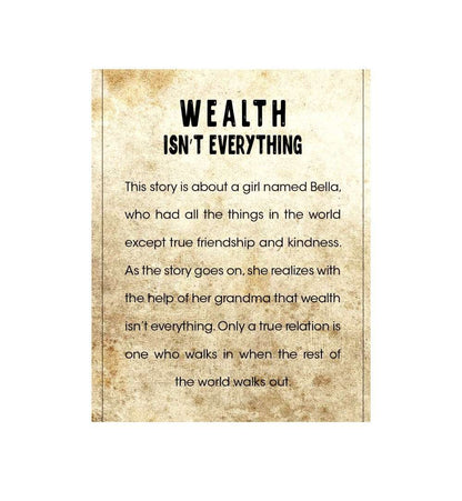 wealth isn't everything by zoha mukhtar