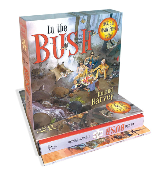 cover-of-box-set-of-jigsaw-puzzle-150-pieces-and-in-the-bush-book