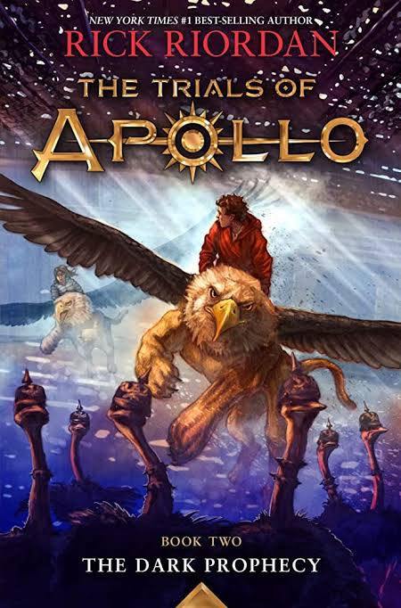 The Dark Prophecy by Rick Riordan - front cover of The Trials of Apollo book 2 paperback, available in Pakistan