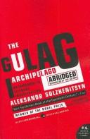 The Gulag Archipelago by Aleksandr Solzhenitsyn book cover