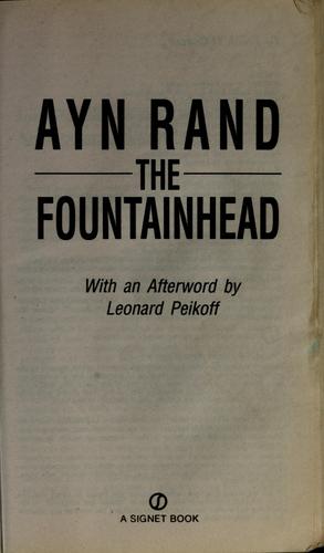 The Fountainhead by Ayn Rand book cover