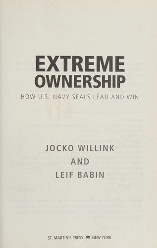Extreme Ownership by Jocko Willink book cover