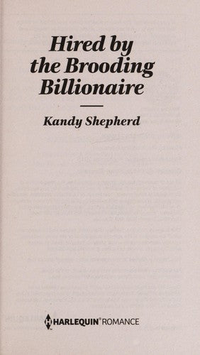 Hired by the Brooding Billionaire (Harlequin Romance) Book Cover Image