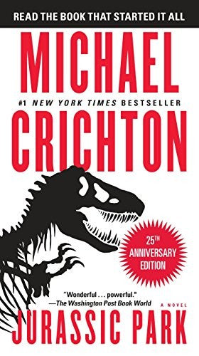 Jurassic Park by Michael Crichton book cover