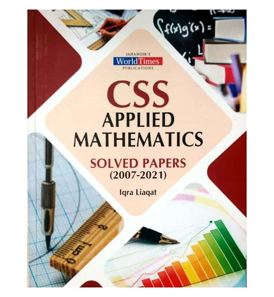Front cover of "CSS applied mathematics solved papers 2007 2021" – now available with express shipping and COD.