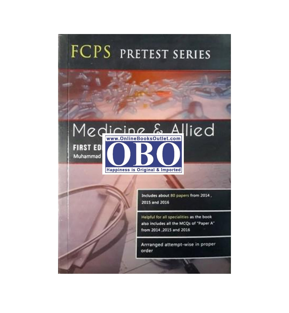Front cover of "FCPS Pretest Series Medicine &amp; Allied Author(s): Muhammad Fawad" – now available with express shipping and COD.