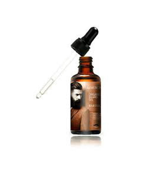Front cover of "MUICIN ORGANIC BEARD OIL" – now available with express shipping and COD.
