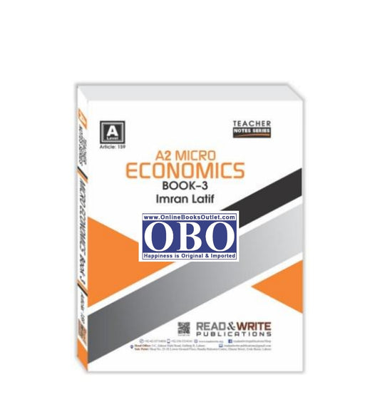 Book image: "Micro Economics Book 3 A2 Level Notes by Imran Latif Art #159 Author(s): Imran Latif" – highly rated and ships quickly across Pakistan.