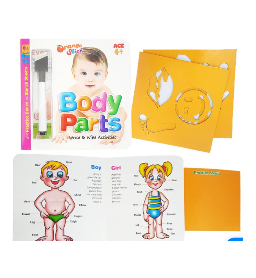 cover-of-orange-slice-body-parts-marker-with-stencils