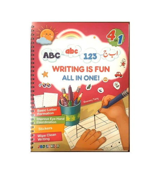 Book image: "Writing is fun All in one   4 in 1" – highly rated and ships quickly across Pakistan.