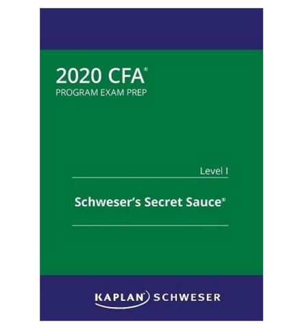 buy-kaplan-schweser-cfa-level-1-2020-secret-sauce-online - OnlineBooksOutlet