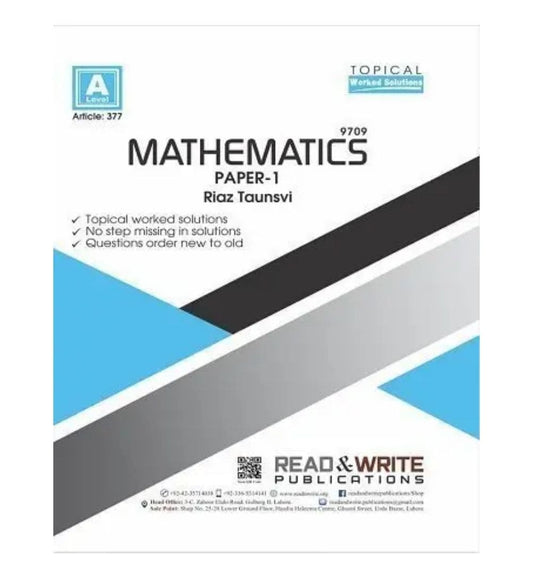 buy-mathematics-a-level-paper-1-topical-worked-solutions-art-377-online-in-pakistan