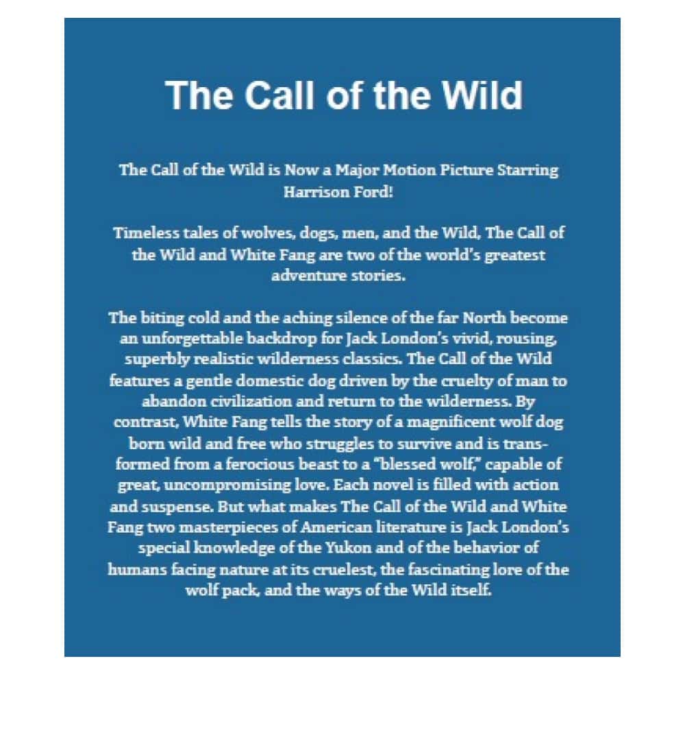 The Call of the Wild by Jack London | Online Book Store Pakistan – OnlineBooksOutlet