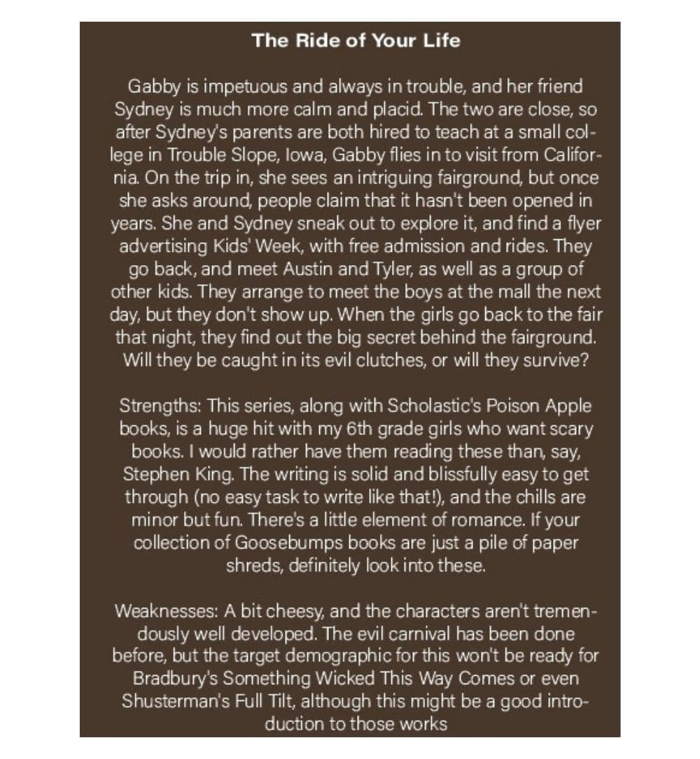 The Ride of Your Life (You're Invited to a Creepover #18) by P.J. Night | Online Book Store Pakistan – OnlineBooksOutlet