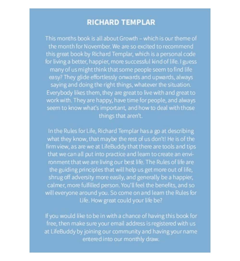 The Rules of Life: A Personal Code for Living a Better, Happier, More Successful Life by Richard Templar | Online Book Store Pakistan – OnlineBooksOutlet
