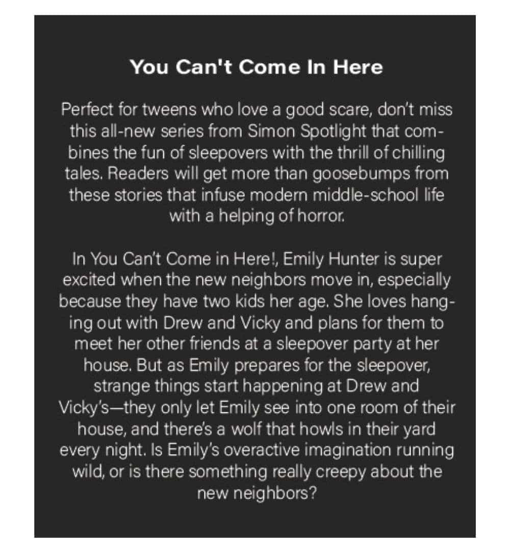 You Can't Come in Here! (You're Invited to a Creepover #2) by P.J. Night, Michael Teitelbaum | Online Book Store Pakistan – OnlineBooksOutlet